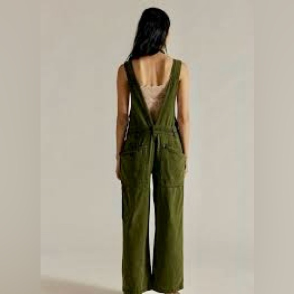 We The Free Army Green Women's Jeans Overalls - Picture 2 of 10